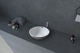 Раковина ABBER Stein AS2608 40см белый матовый